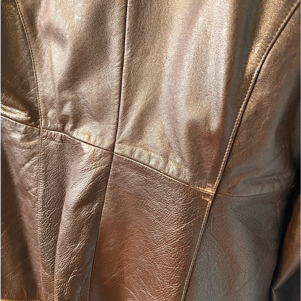 Ladies Wilsons Brown Leather Jacket - Size Small with Thinsulate Insulation - Picture 6 of 8